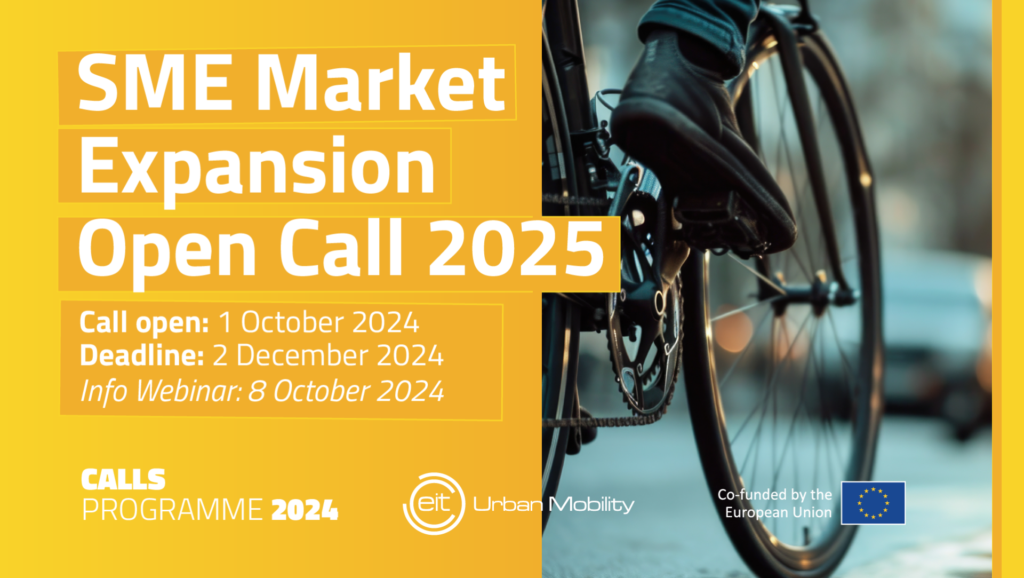 Finansieringsmulighet: EIT Urban Mobility &#8211; SME Market Expansion Call